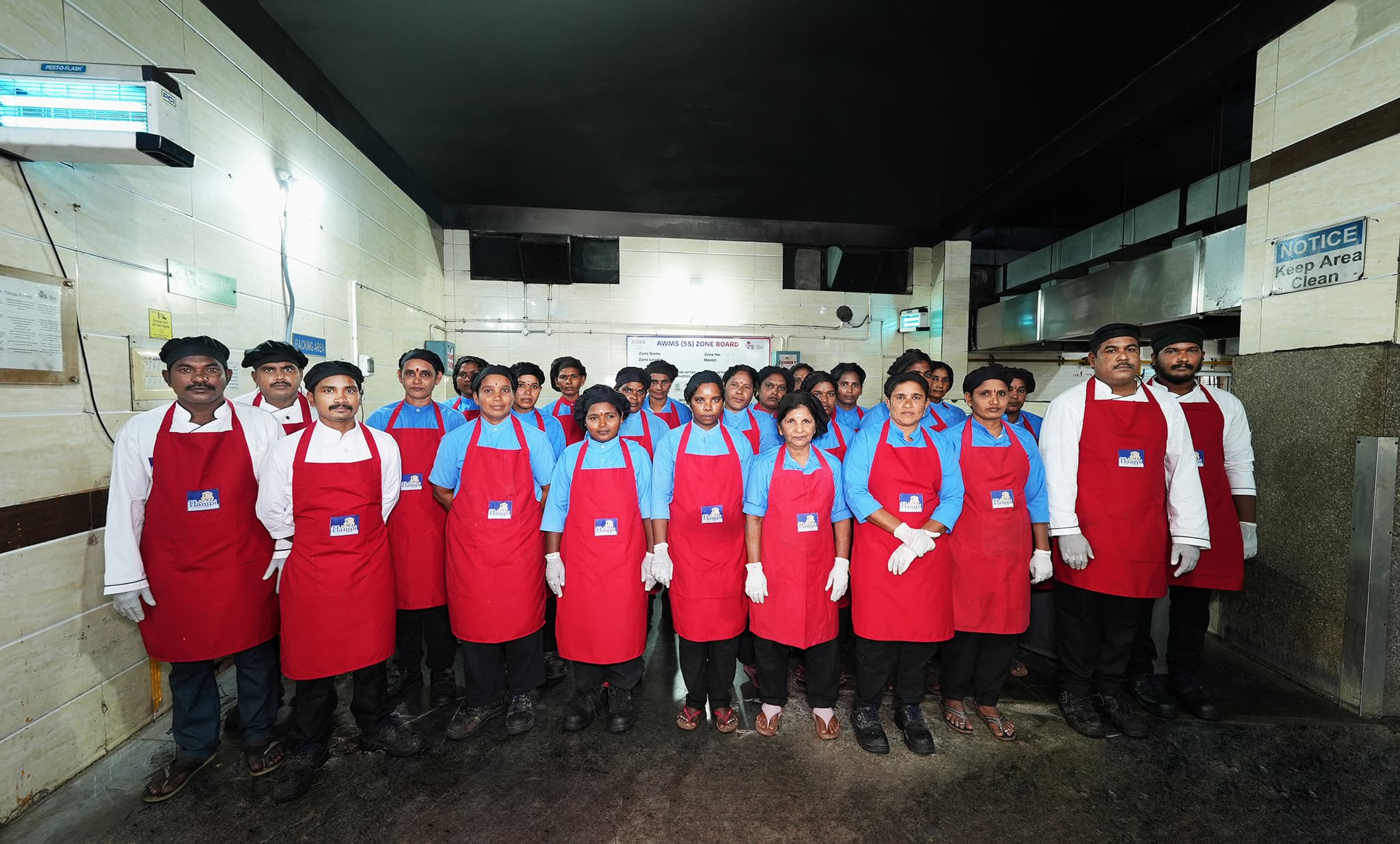 Hampi Foods workforce — trained, uniformed, and committed